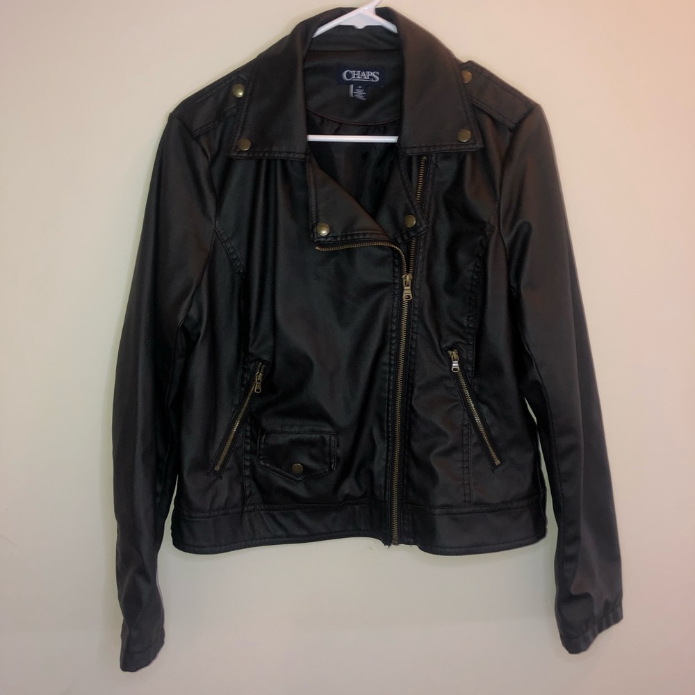 Chaps black jacket size M